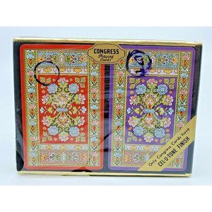 Vintage Congress Playing Cards Cell-U-Tone Finish